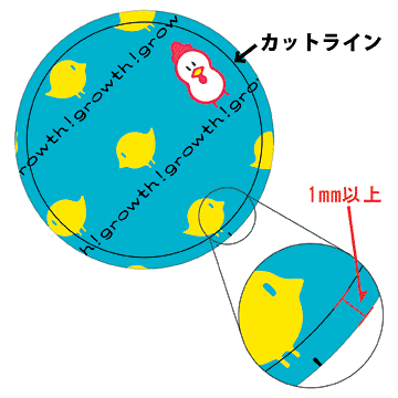 本体印刷範囲について